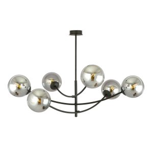 Lubinis šviestuvas HUNTER 6 BLACK/GRAFIT