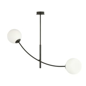 Lubinis šviestuvas HUNTER 2 BLACK/OPAL