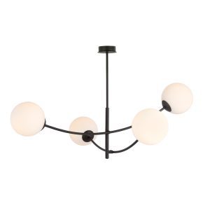 Lubinis šviestuvas HUNTER 4 BLACK/OPAL