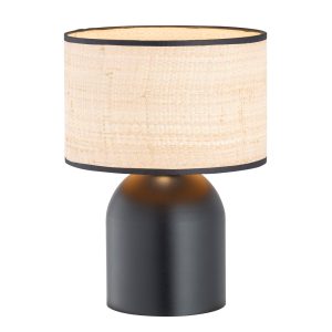 Stalinis šviestuvas ASPEN LN1 BLACK/RATTAN