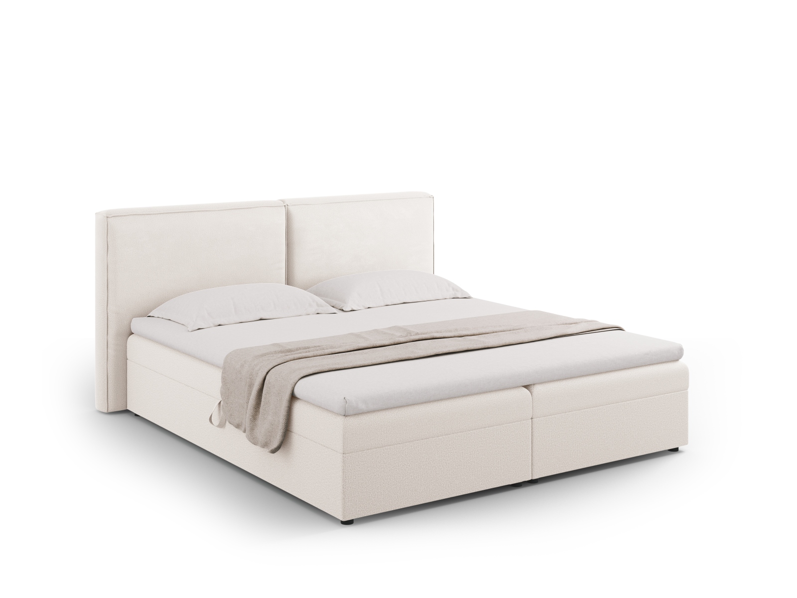 Lova Arendal Boxspring 140 × 200 cm – Šviesiai smėlinė