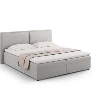 Lova Arendal Boxspring 140 × 200 cm – Šviesiai pilka