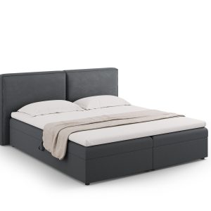 Lova Arendal Boxspring 160 × 200 cm – Tamsiai pilka